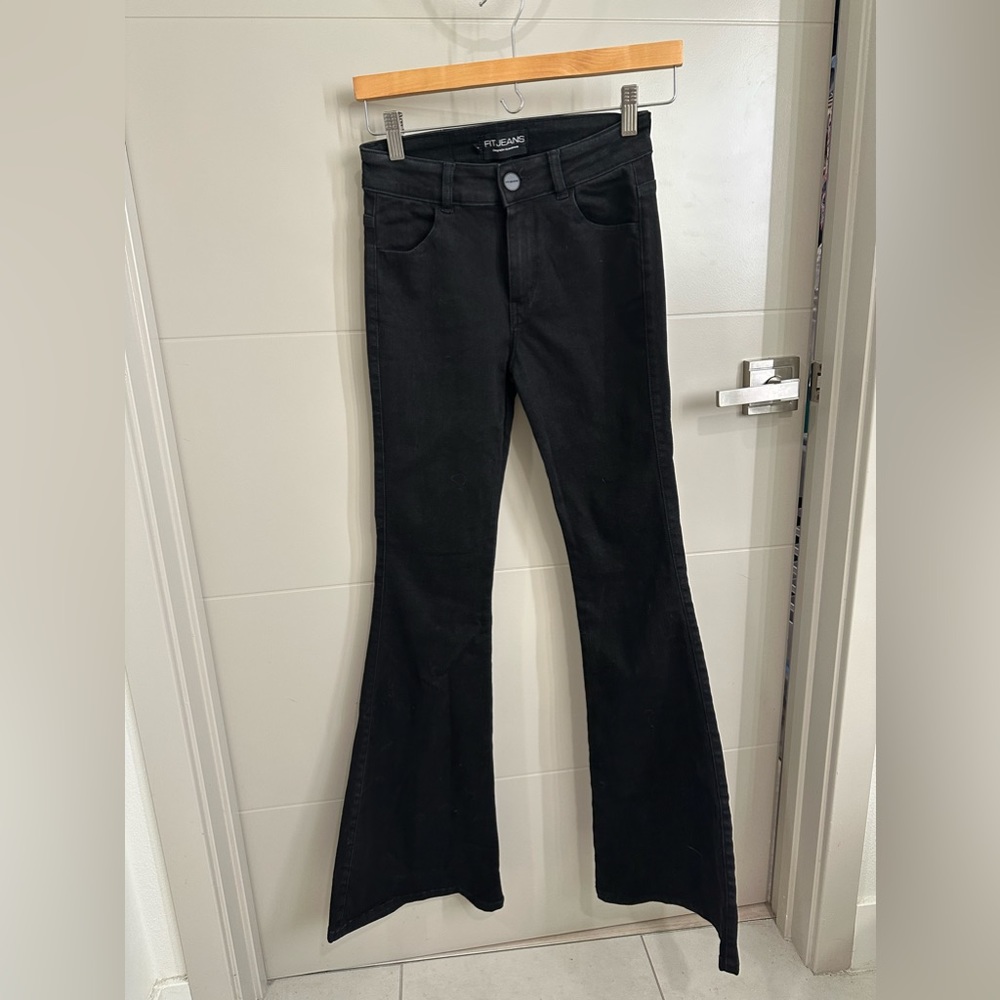 Fit jeans flare black